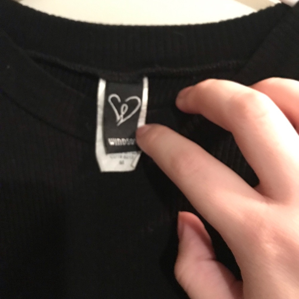 Windsor tight fitting rubbed black dress